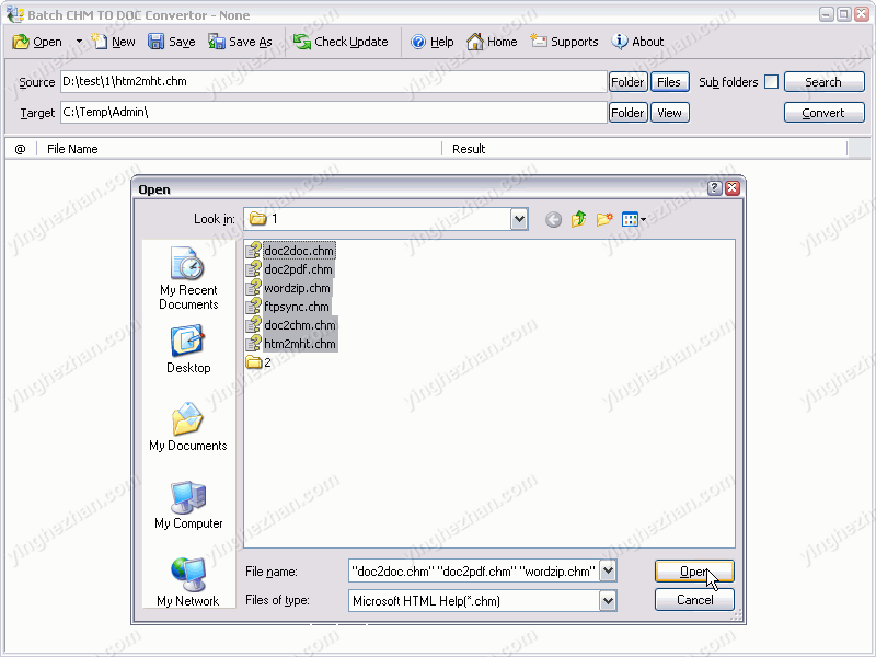 可以批量转换CHM文件