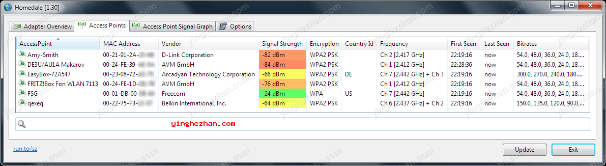 显示wifi信号详情