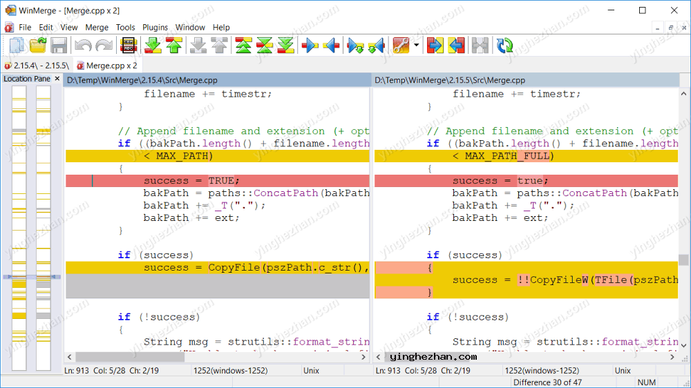 WinMerge最新版界面截图