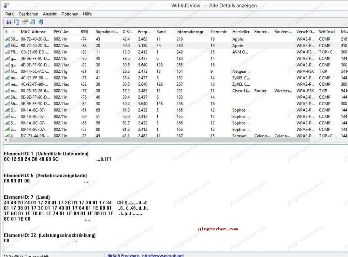 WifiInfoView无线网络扫描工具