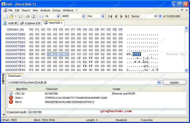 HxD编辑器英文官方界面截图