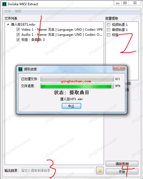 Inviska MKV Extract提取MKV教程