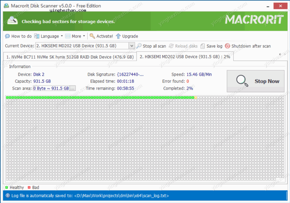 硬盘坏道检测工具-Macrorit Disk Scanner-检测修复硬盘坏道