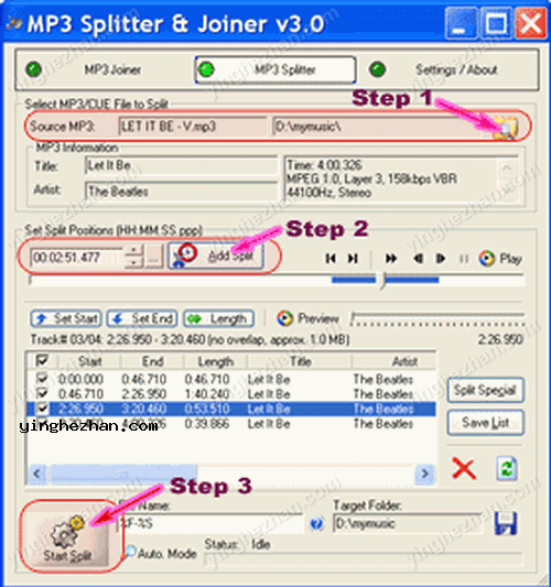 分割MP3文件教程