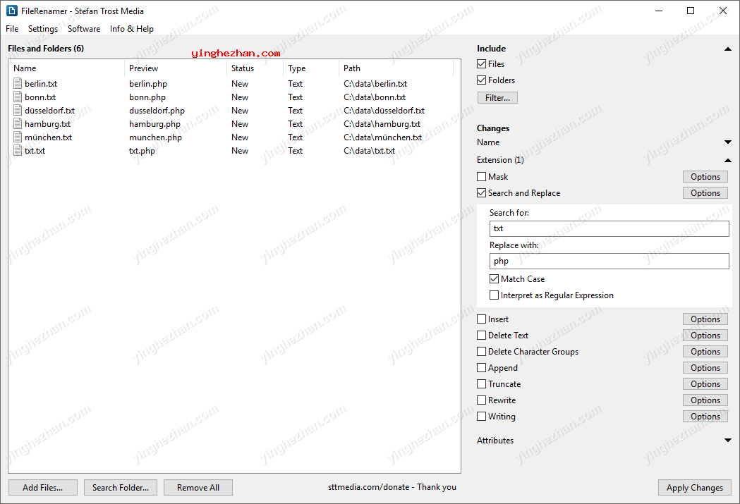 更改文件属性