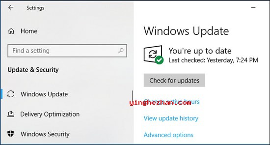 打开集成的Windows Update，随后点击检测更新按钮即可