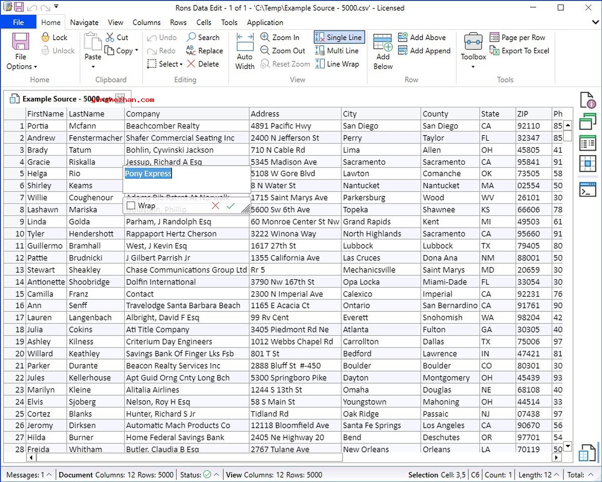 csv文件编辑器-Rons Data Edit-可视化编辑CSV文件