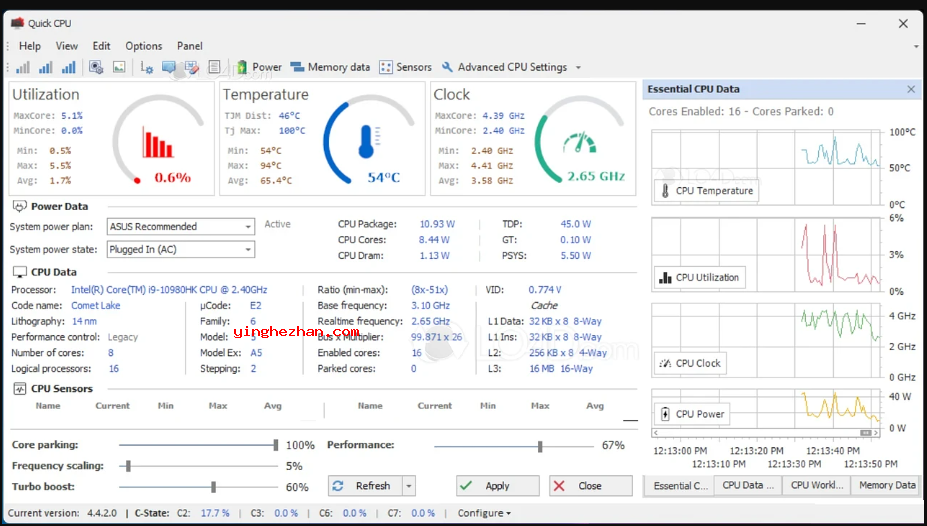 cpu超频软件-Quick CPU-调节cpu频率及监控cpu性能