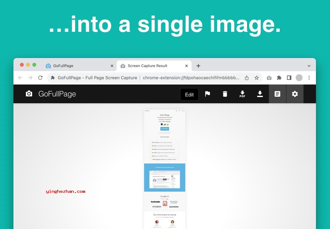 网页全屏截图Chrome插件-GoFullPage-网页截图后可编辑标注