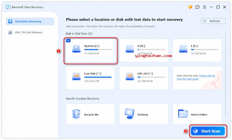 好用的电脑数据恢复软件(Aiseesoft Data Recovery)恢复已删除文件